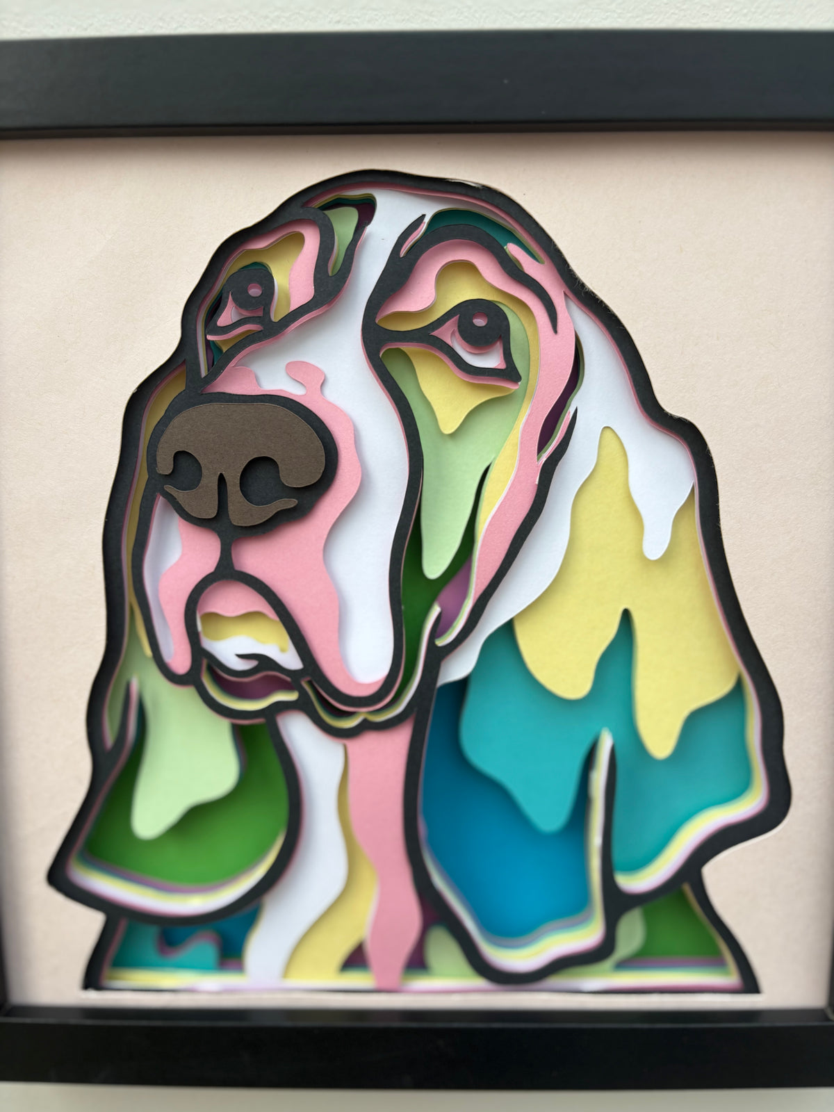 3D Basset Hound Dog Artwork