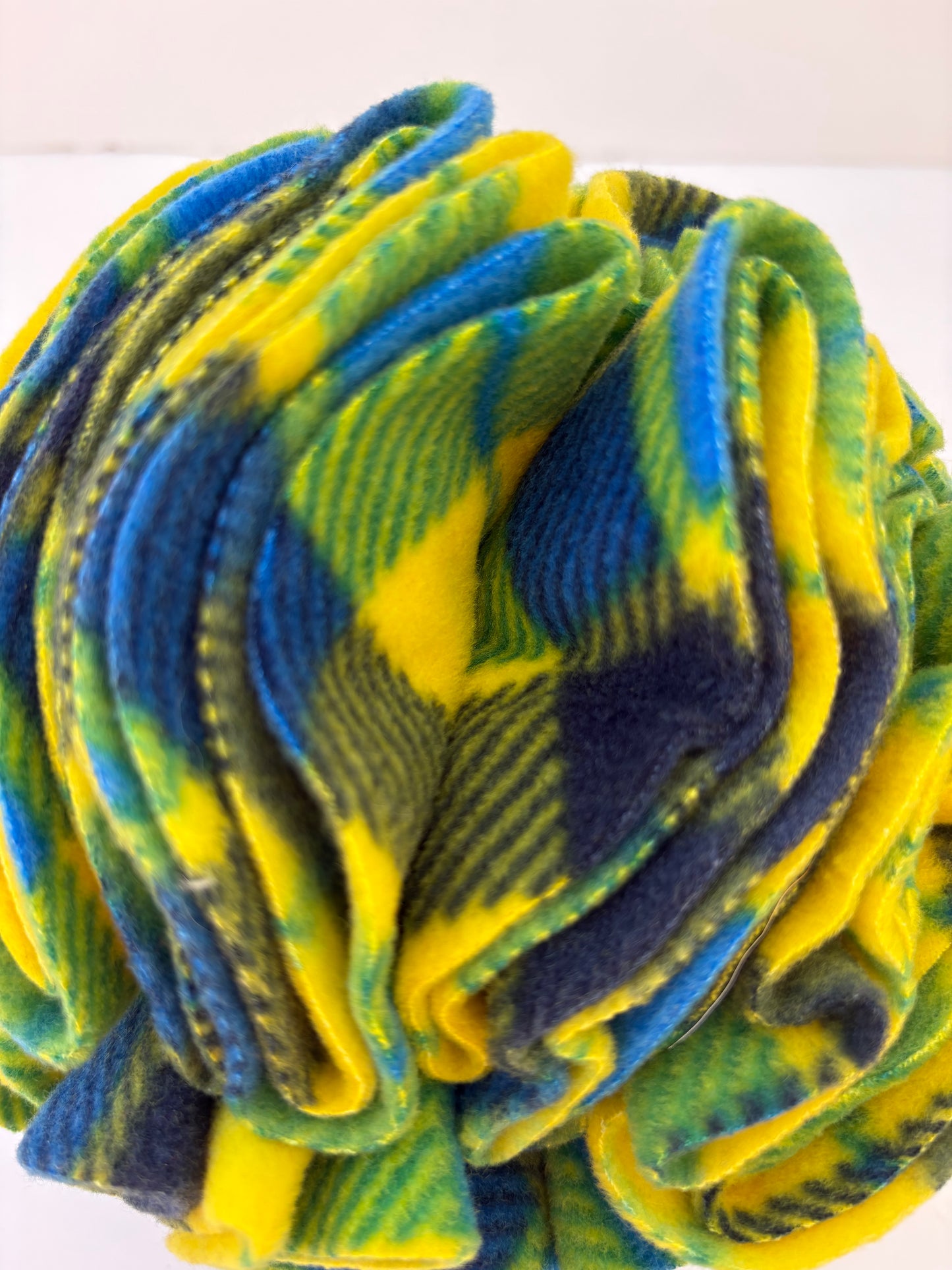 Dog Snuffle Ball 6” Blue, Green, yellow tartan