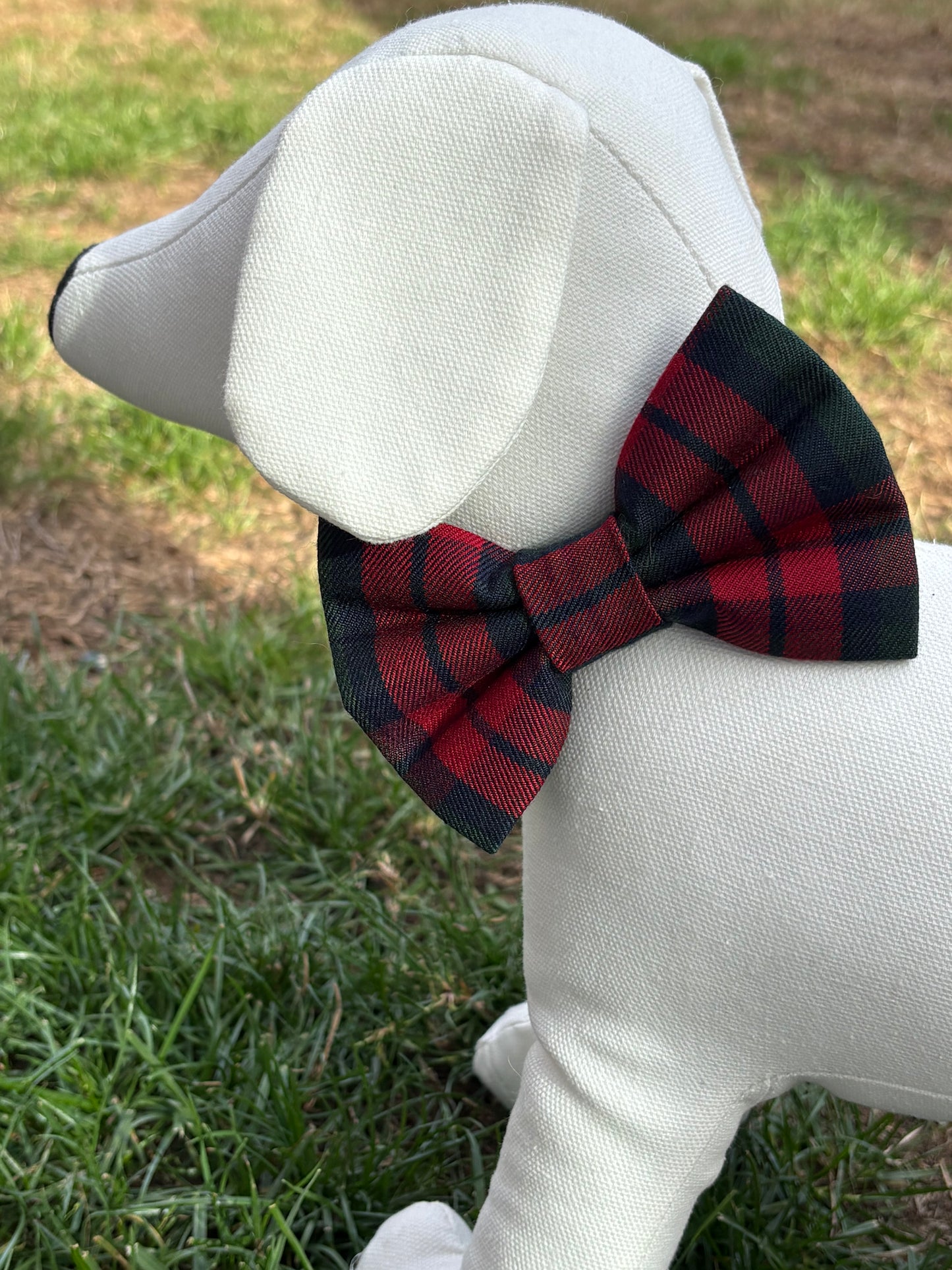 Bottle Green & Red Tartan