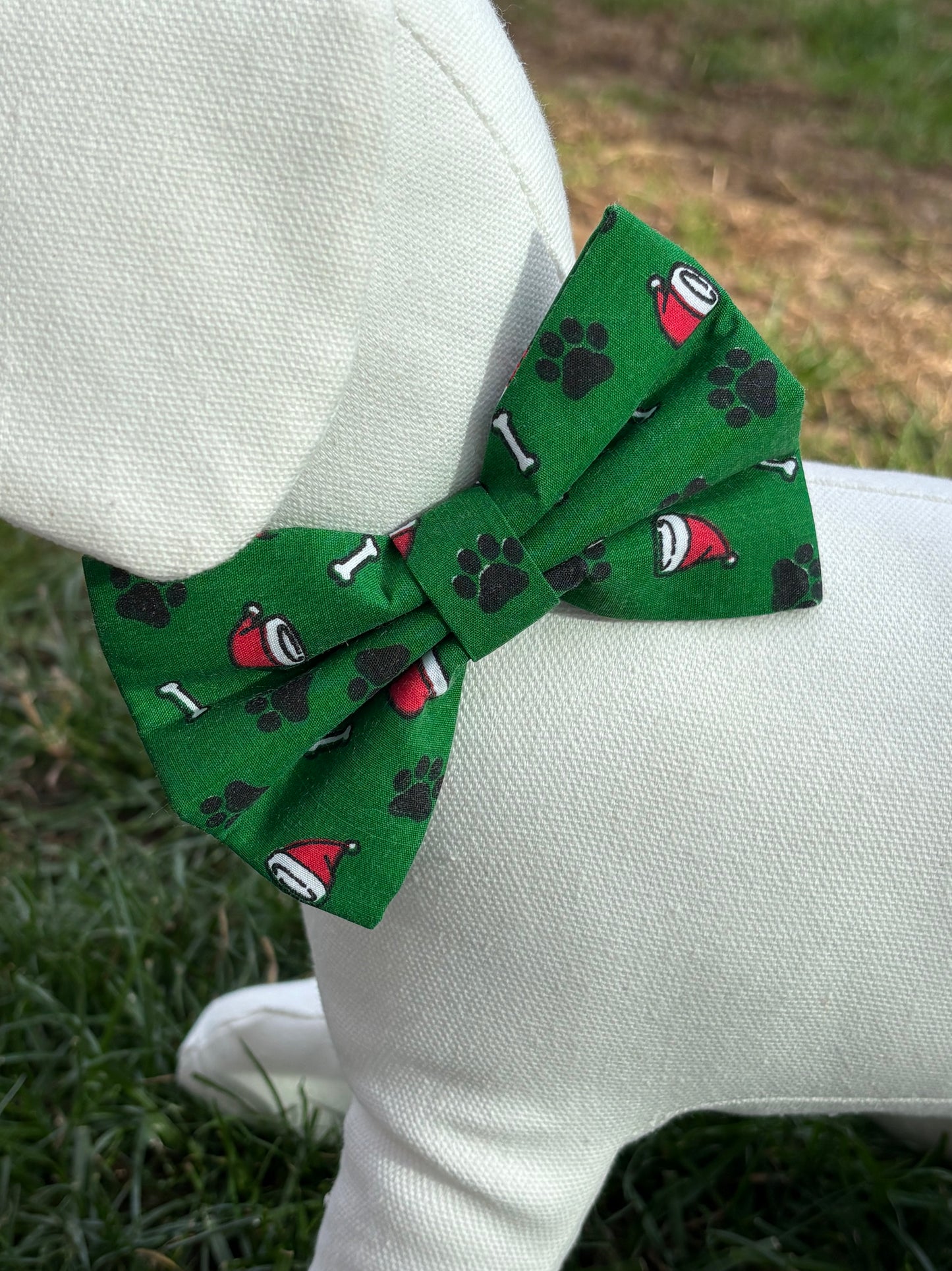 Green Christmas paw/santa hat