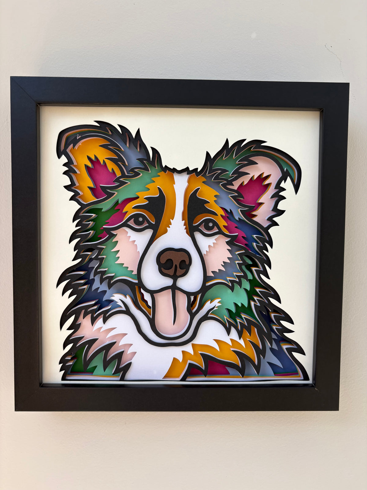3D Border Collie Dog Artwork