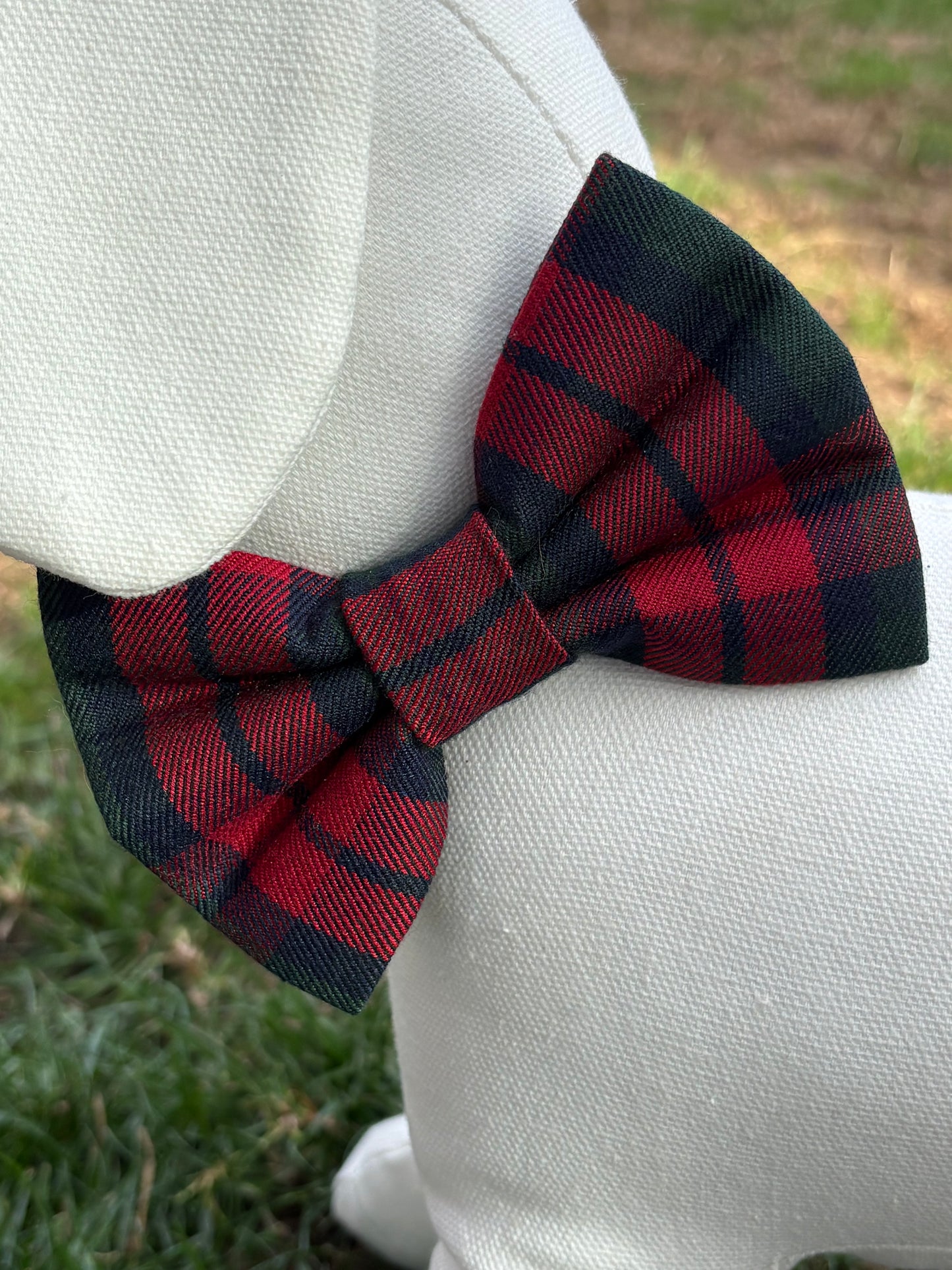 Bottle Green & Red Tartan