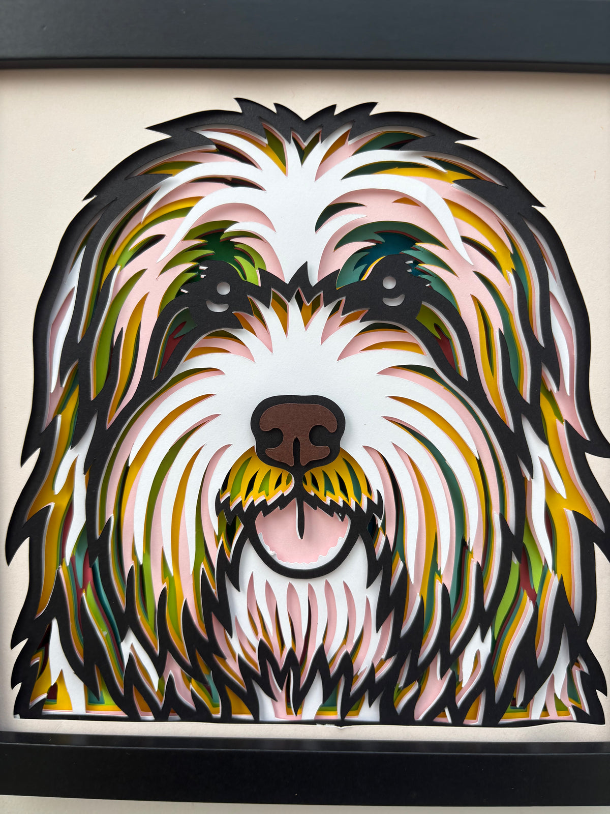 3D Bearded Collie Dog Artwork