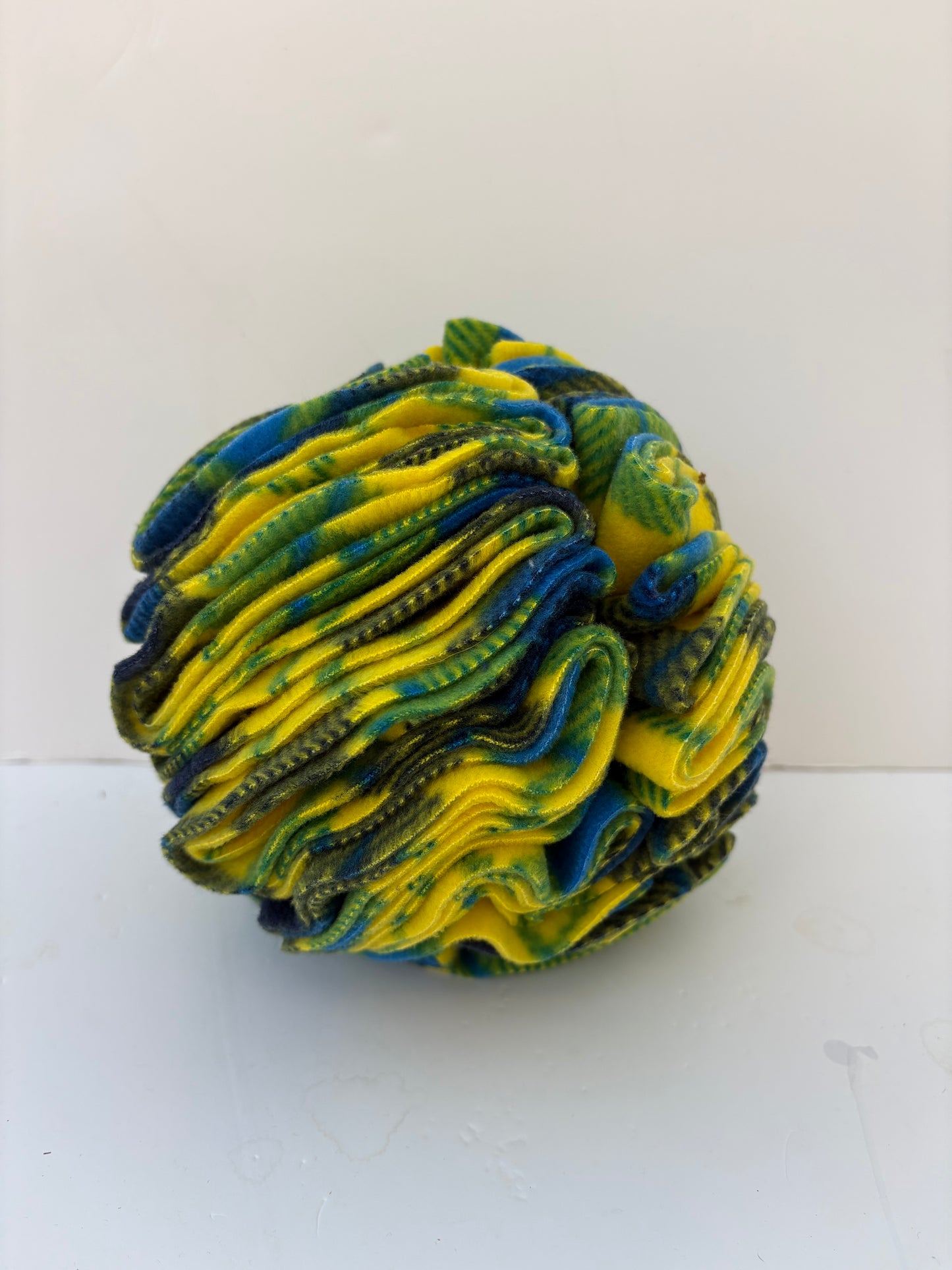 Dog Snuffle Ball 6” Blue, Green, yellow tartan