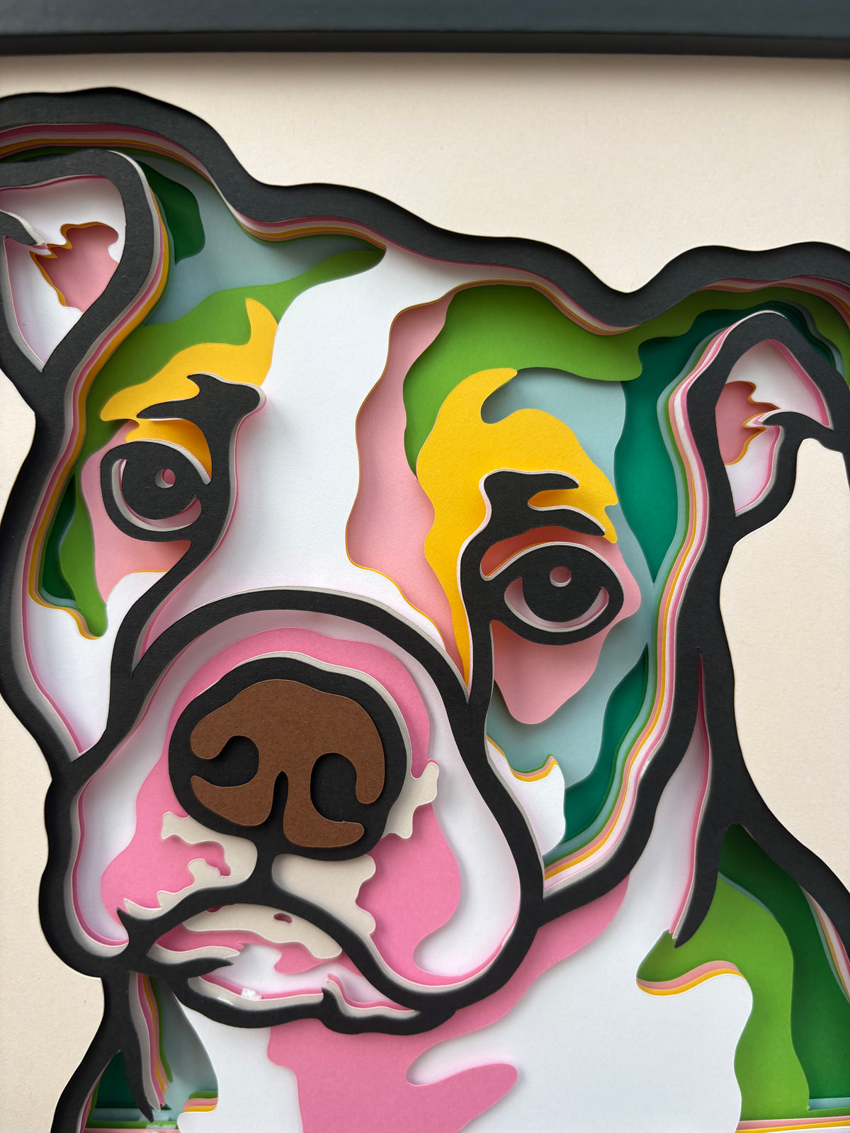 3D American Bulldog Dog Artwork