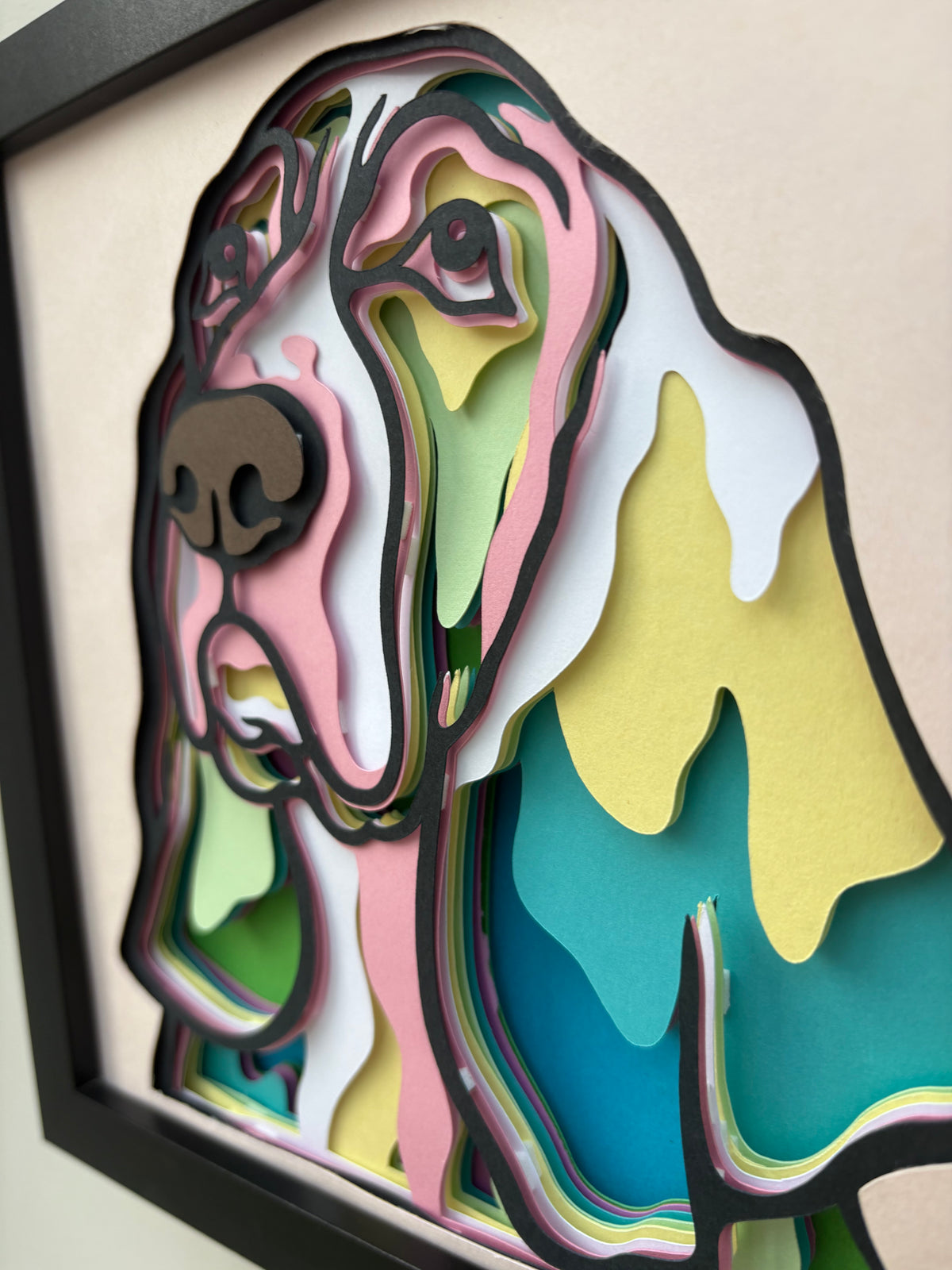 3D Basset Hound Dog Artwork