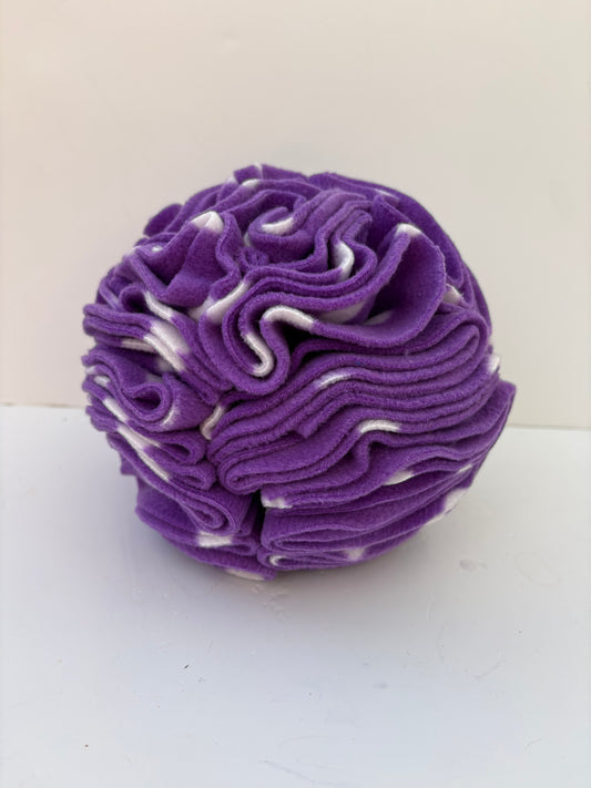 Dog Snuffle Ball 6” Purple spots