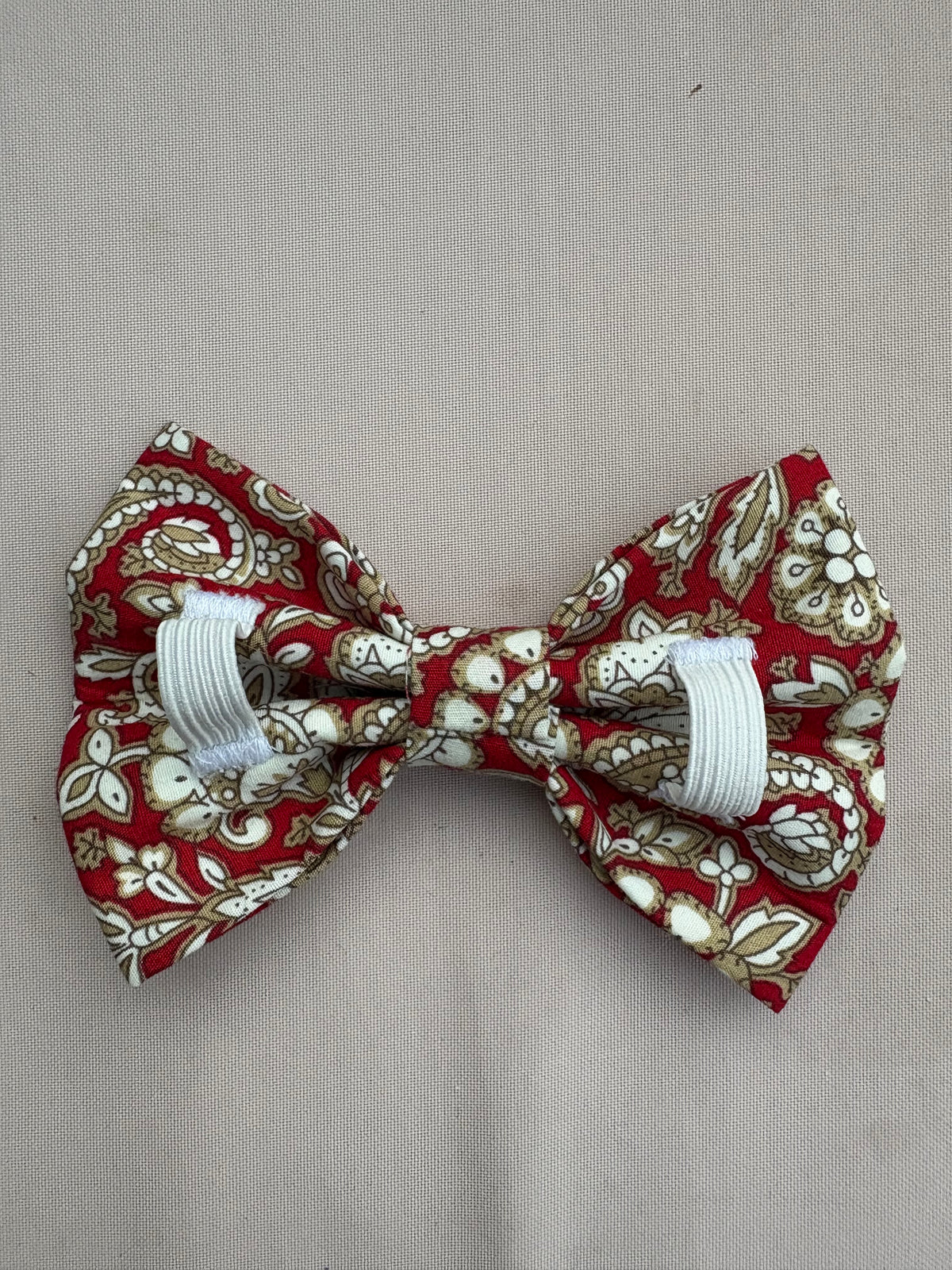 Red Paisley Bow