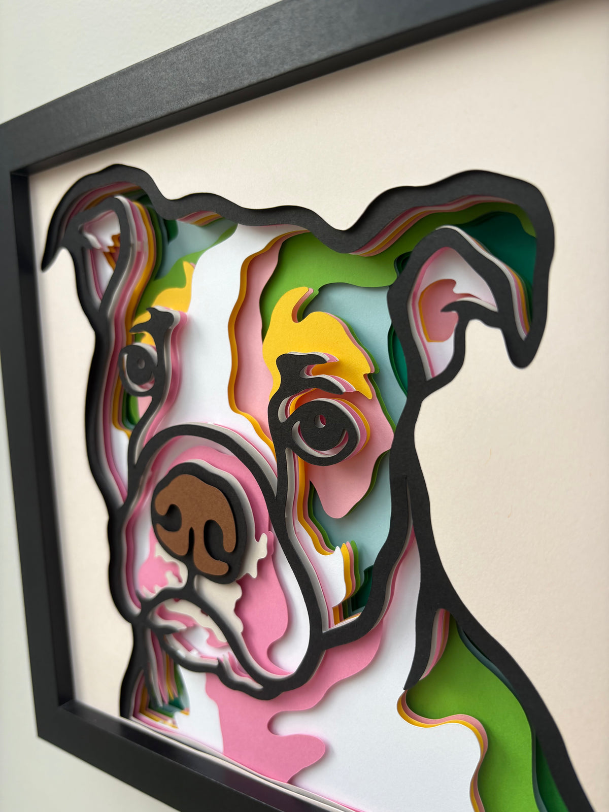 3D American Bulldog Dog Artwork
