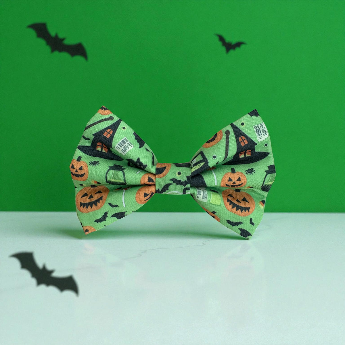 Green & Orange Halloween Bow