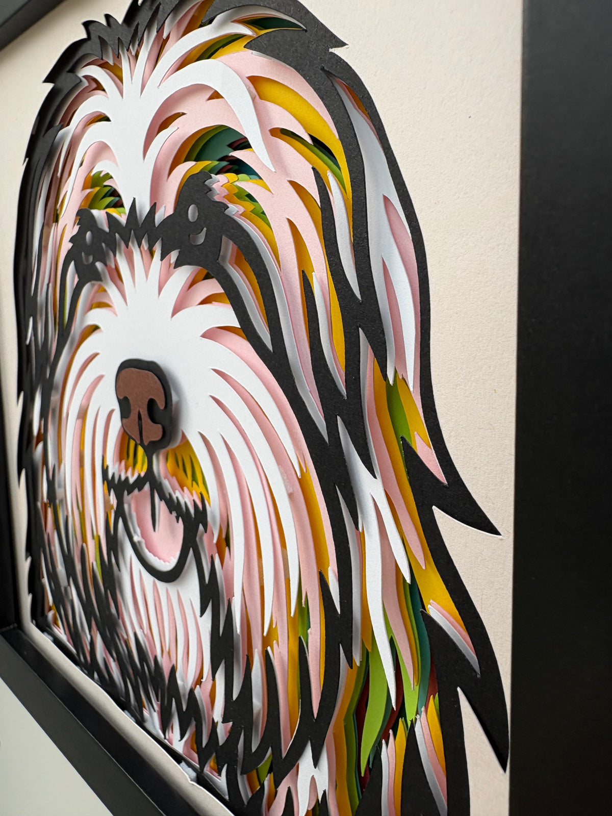 3D Bearded Collie Dog Artwork