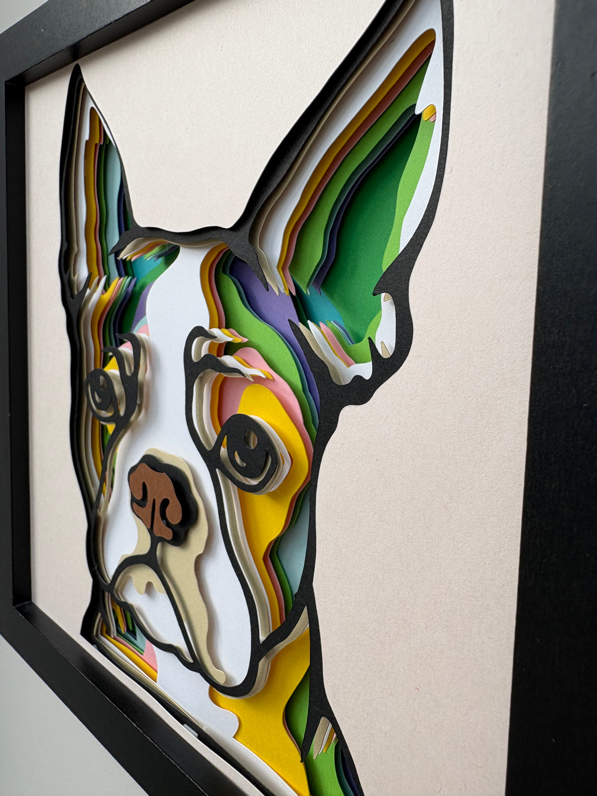 3D Boston Terrier Dog Artwork