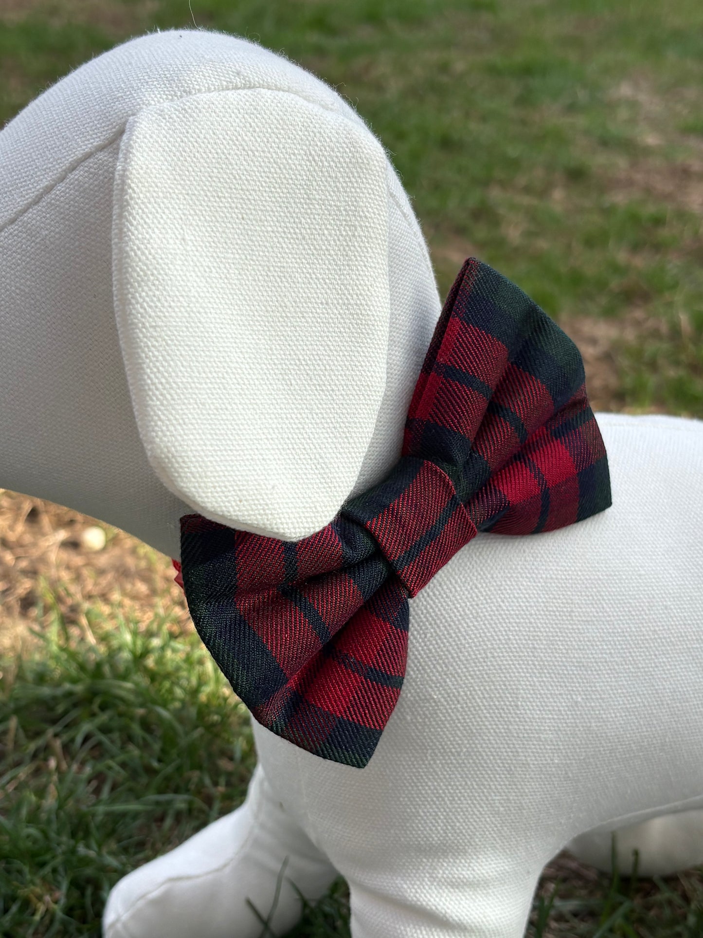 Bottle Green & Red Tartan