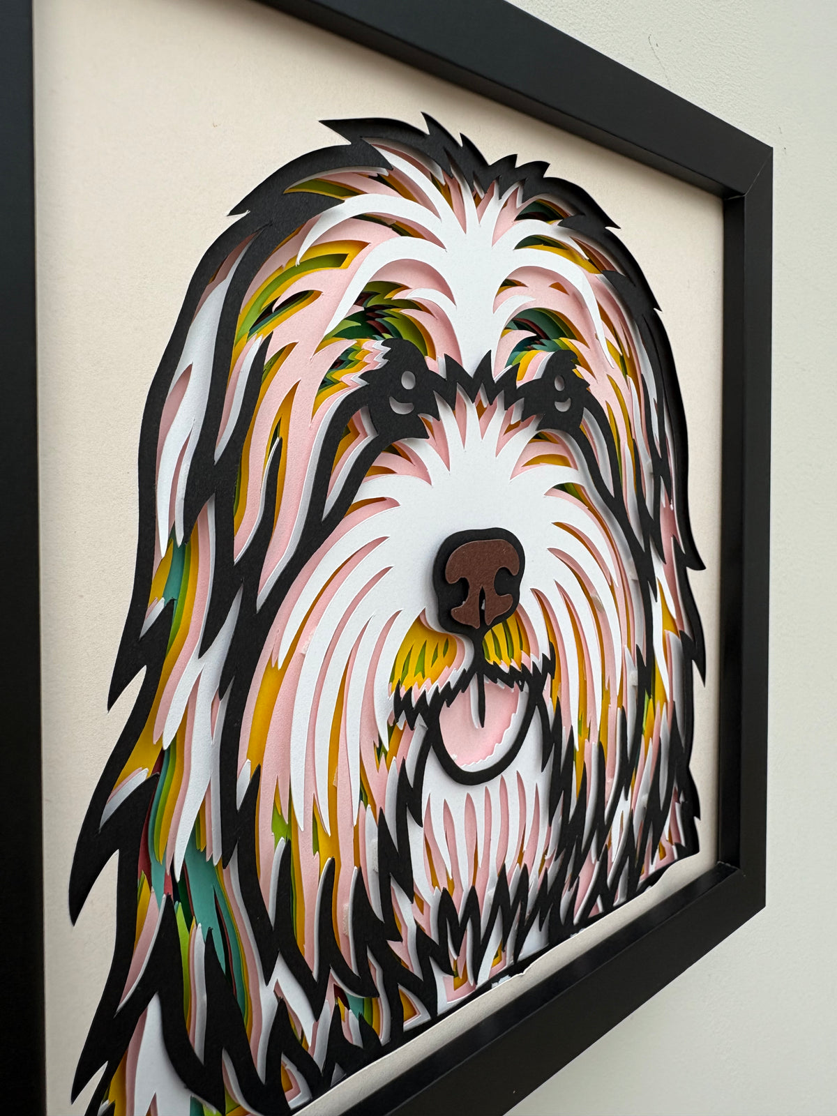3D Bearded Collie Dog Artwork