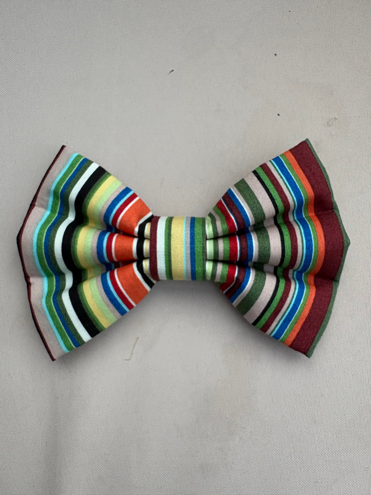 Green Multi Stripe Bow