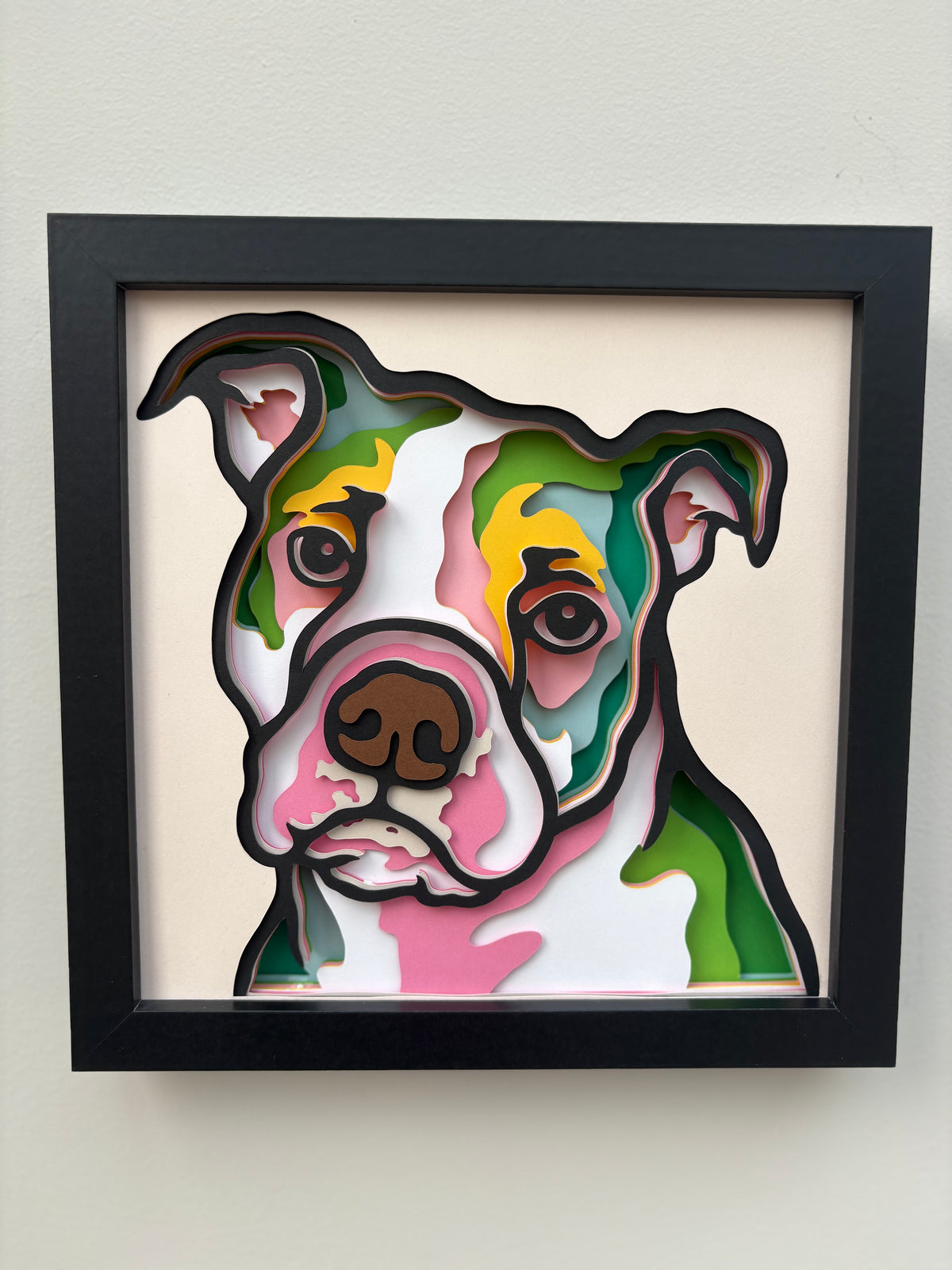 3D American Bulldog Dog Artwork