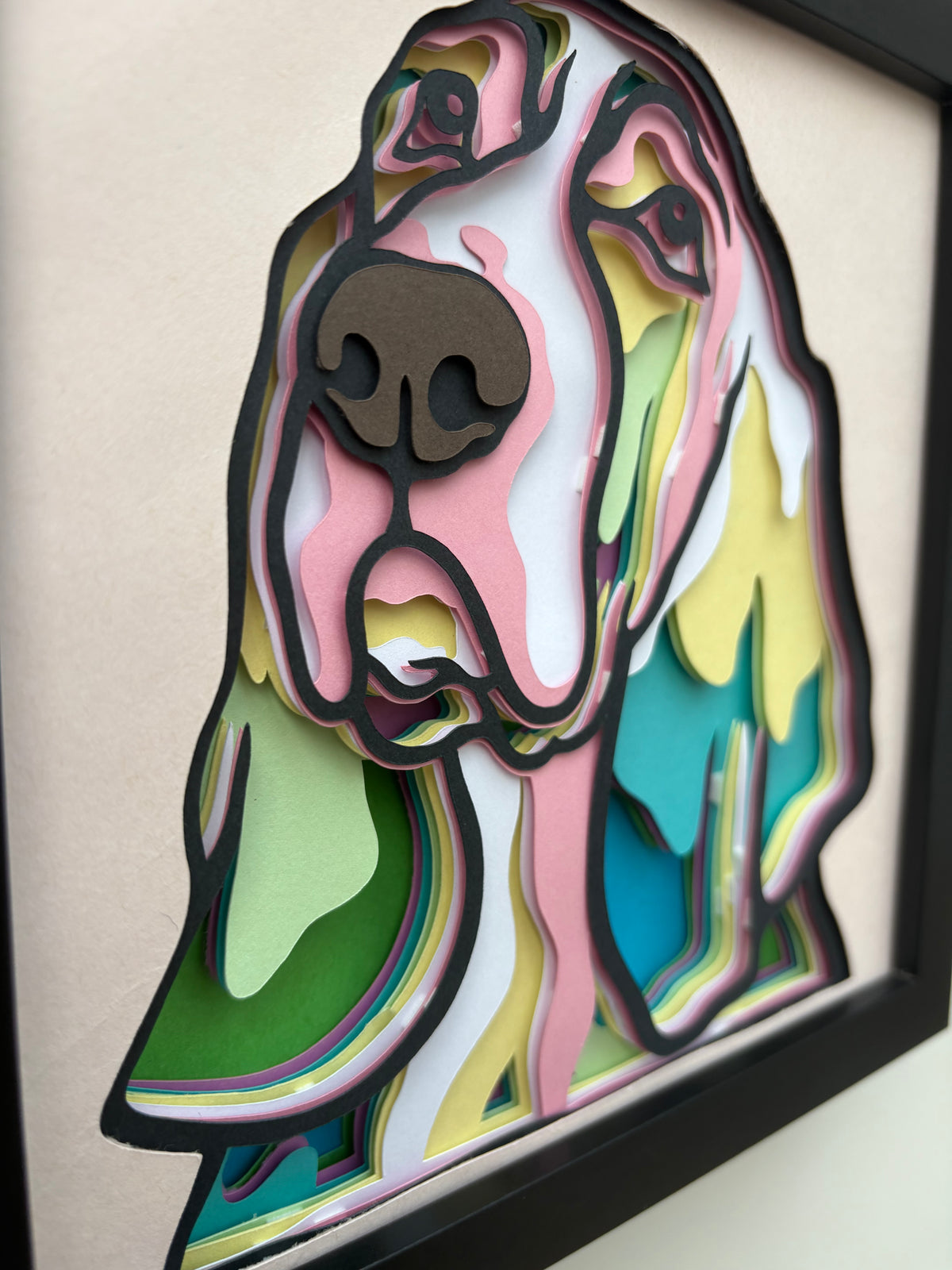 3D Basset Hound Dog Artwork