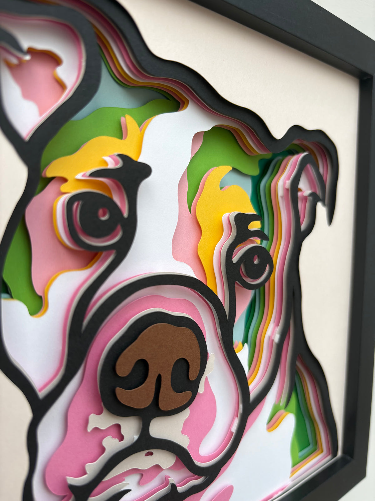 3D American Bulldog Dog Artwork