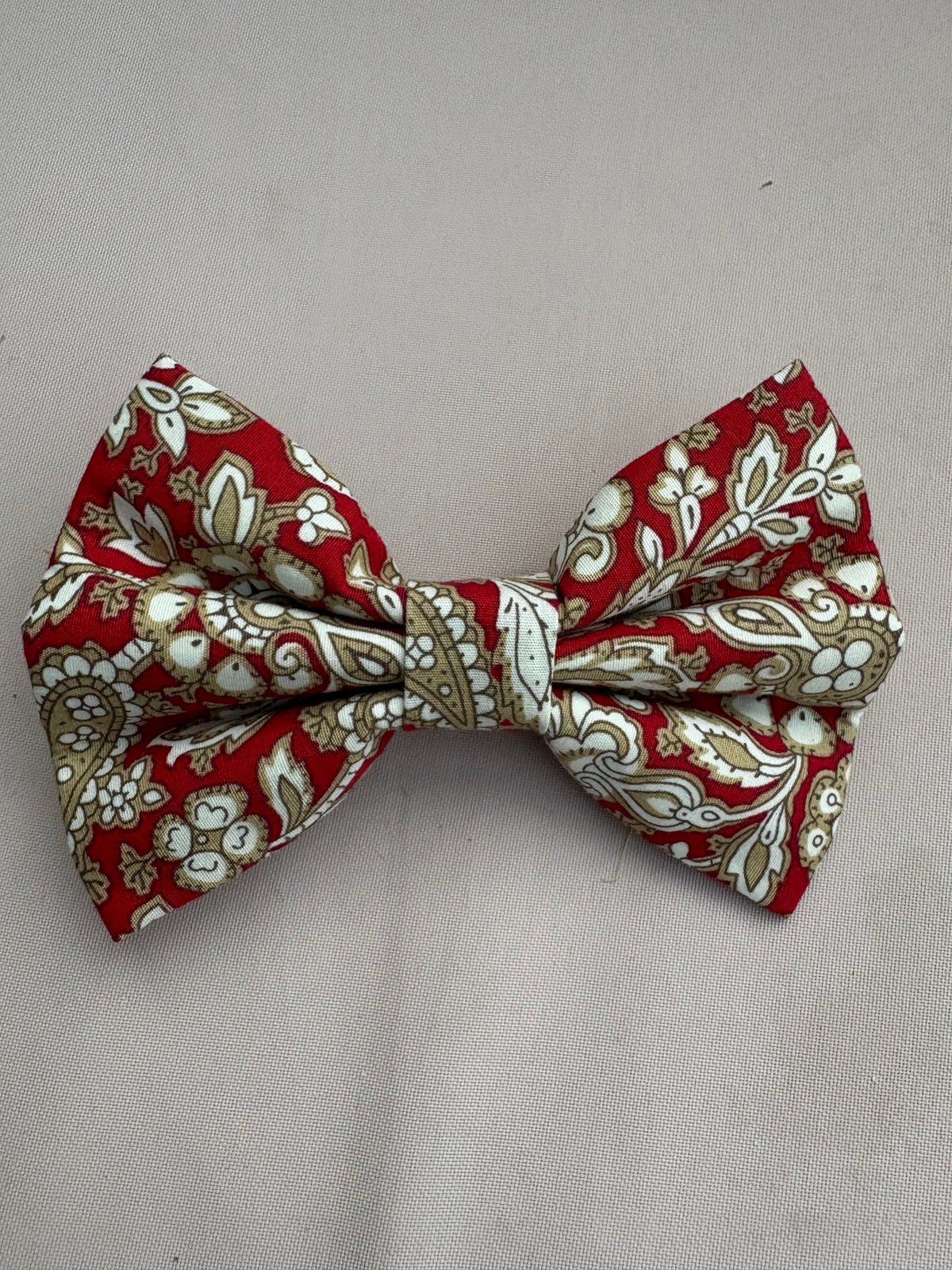 Red Paisley Bow