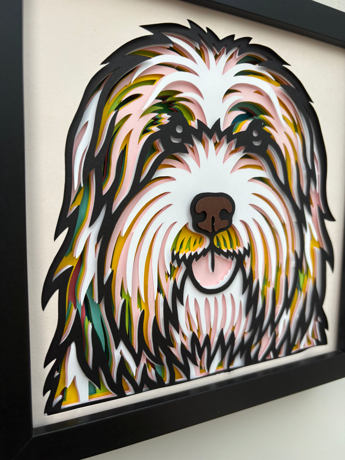 3D Bearded Collie Dog Artwork