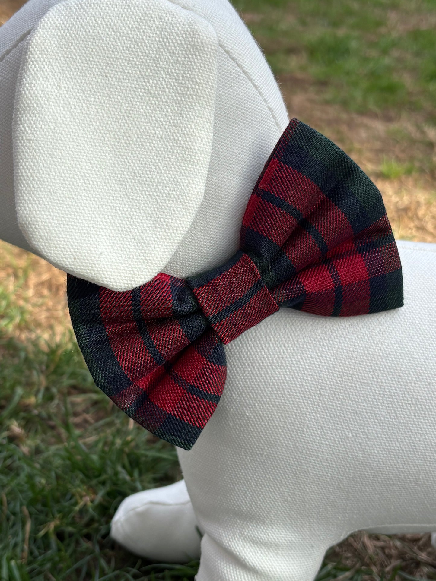Bottle Green & Red Tartan