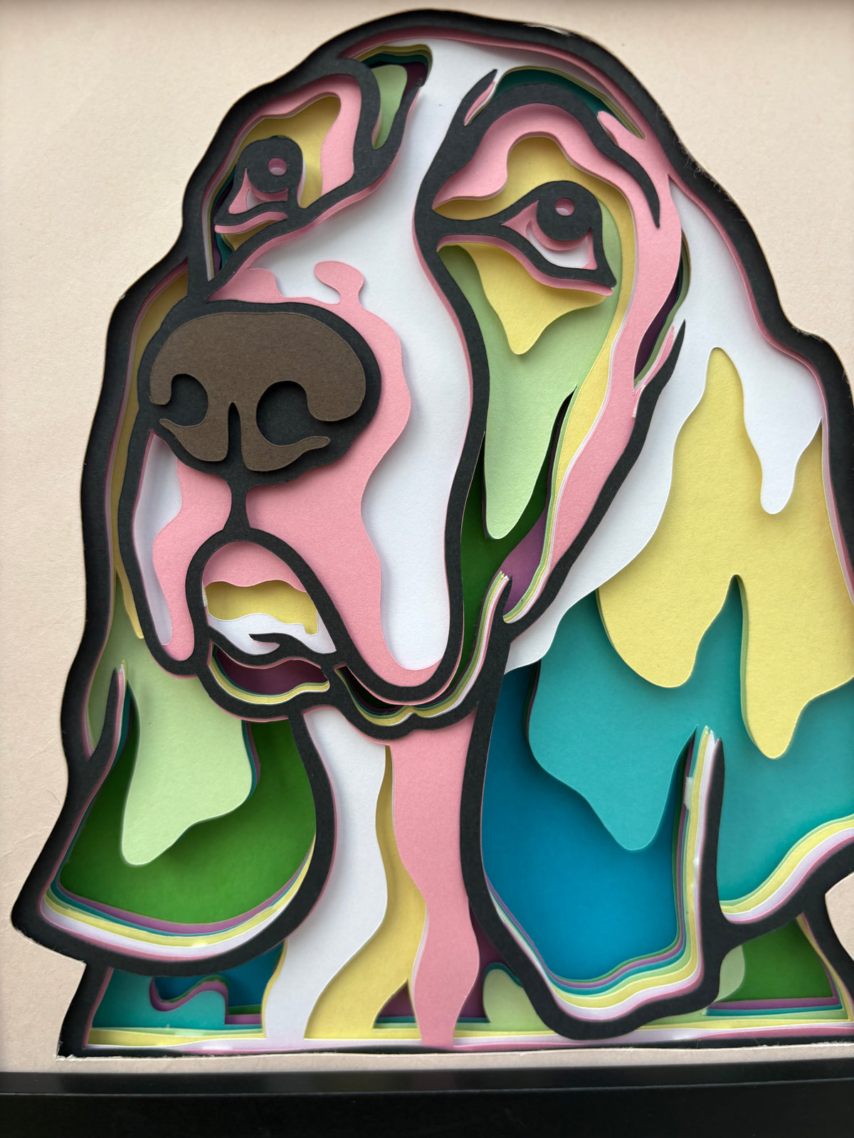 3D Basset Hound Dog Artwork