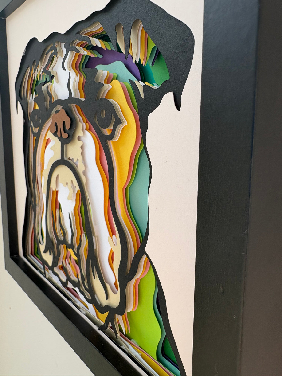 3D Bulldog Dog Artwork