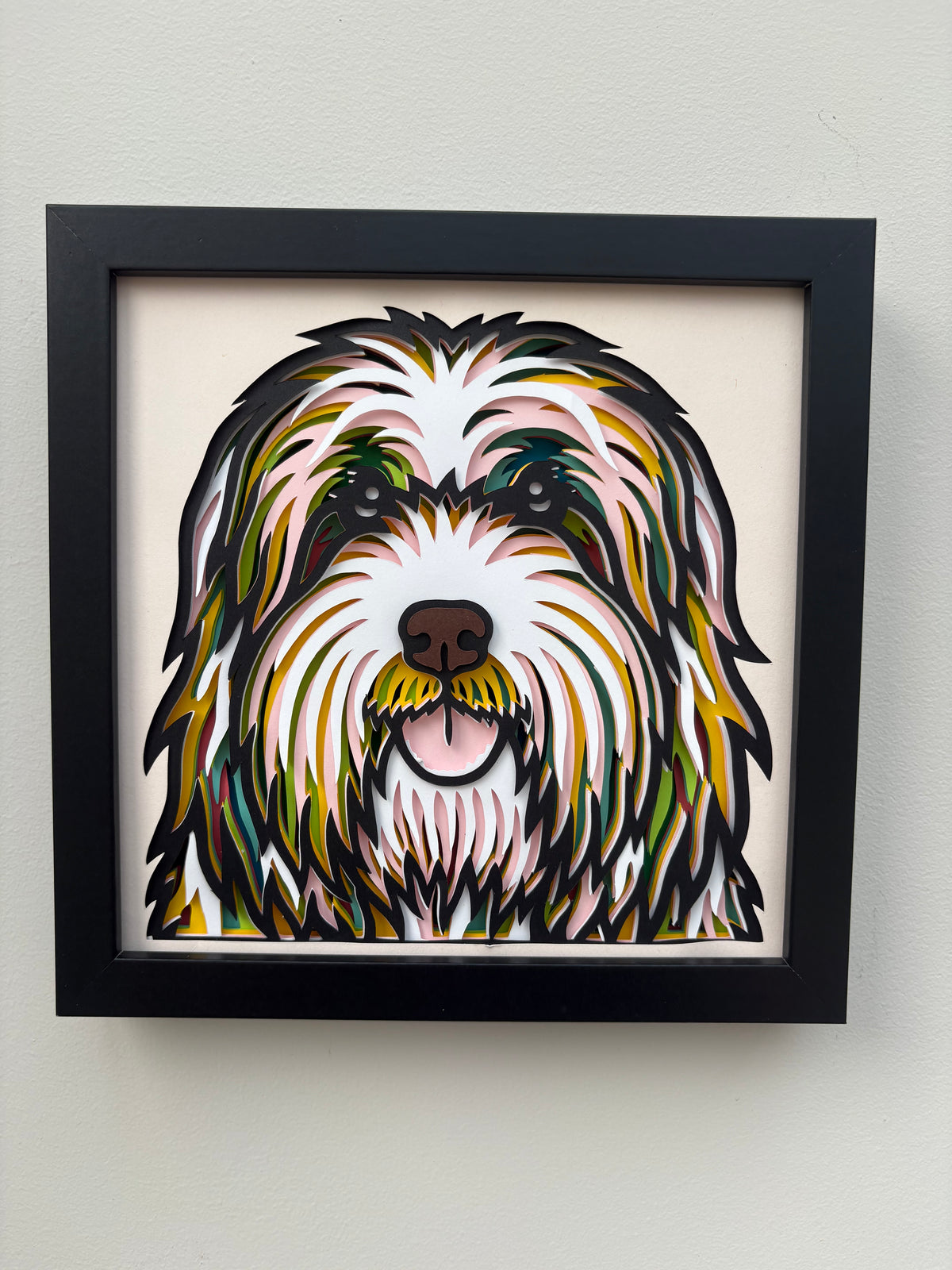 3D Bearded Collie Dog Artwork