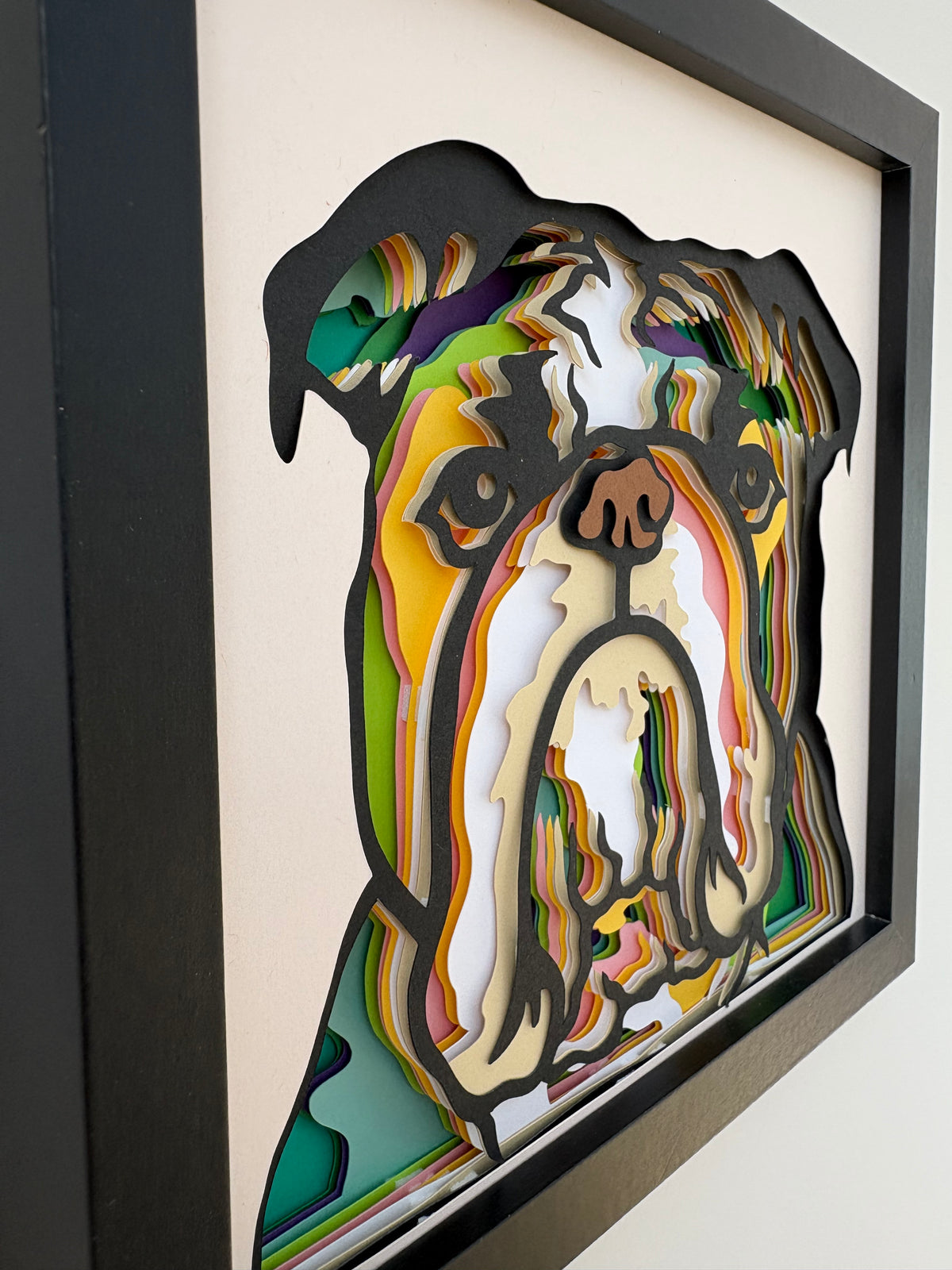 3D Bulldog Dog Artwork