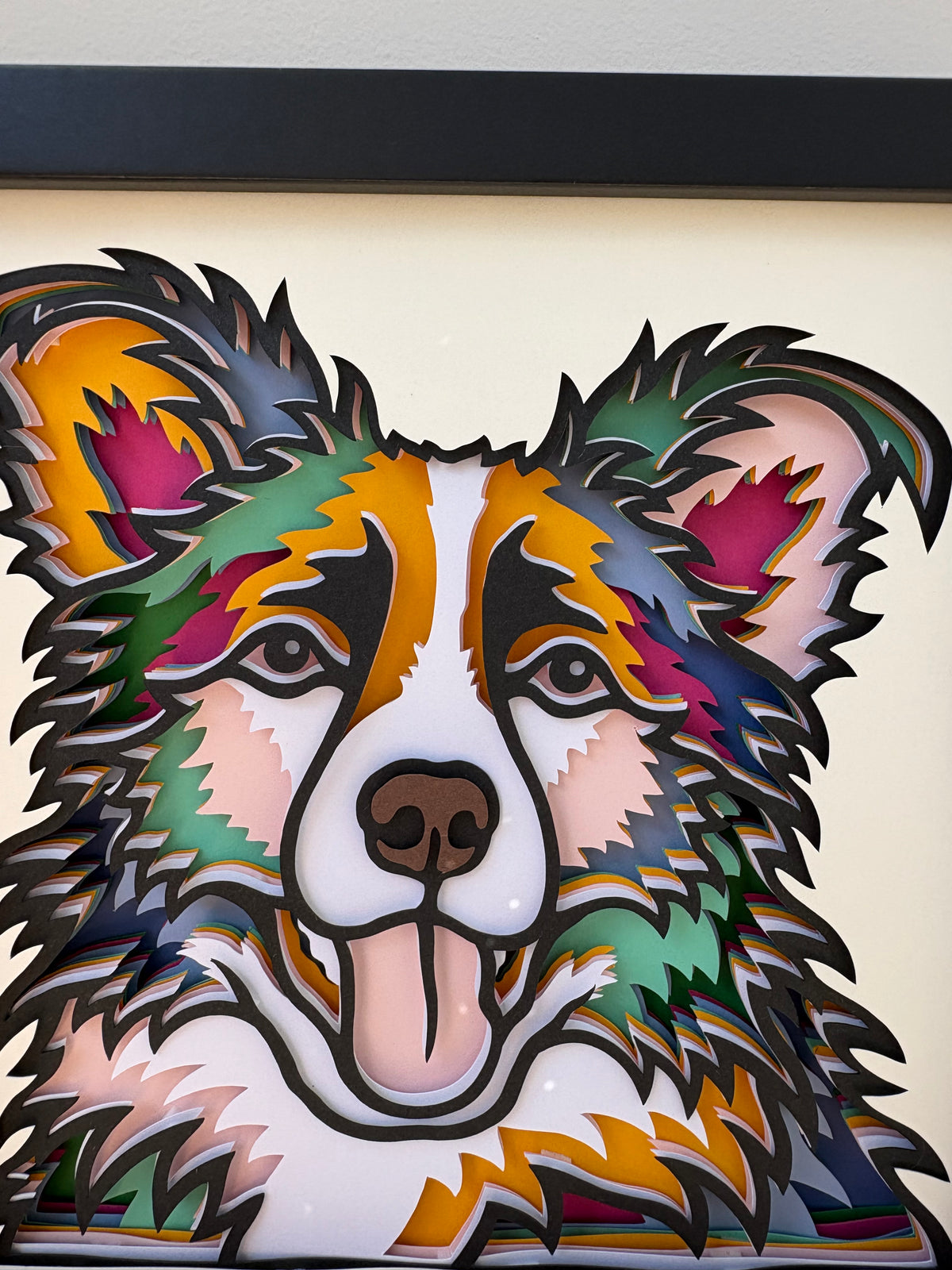 3D Border Collie Dog Artwork