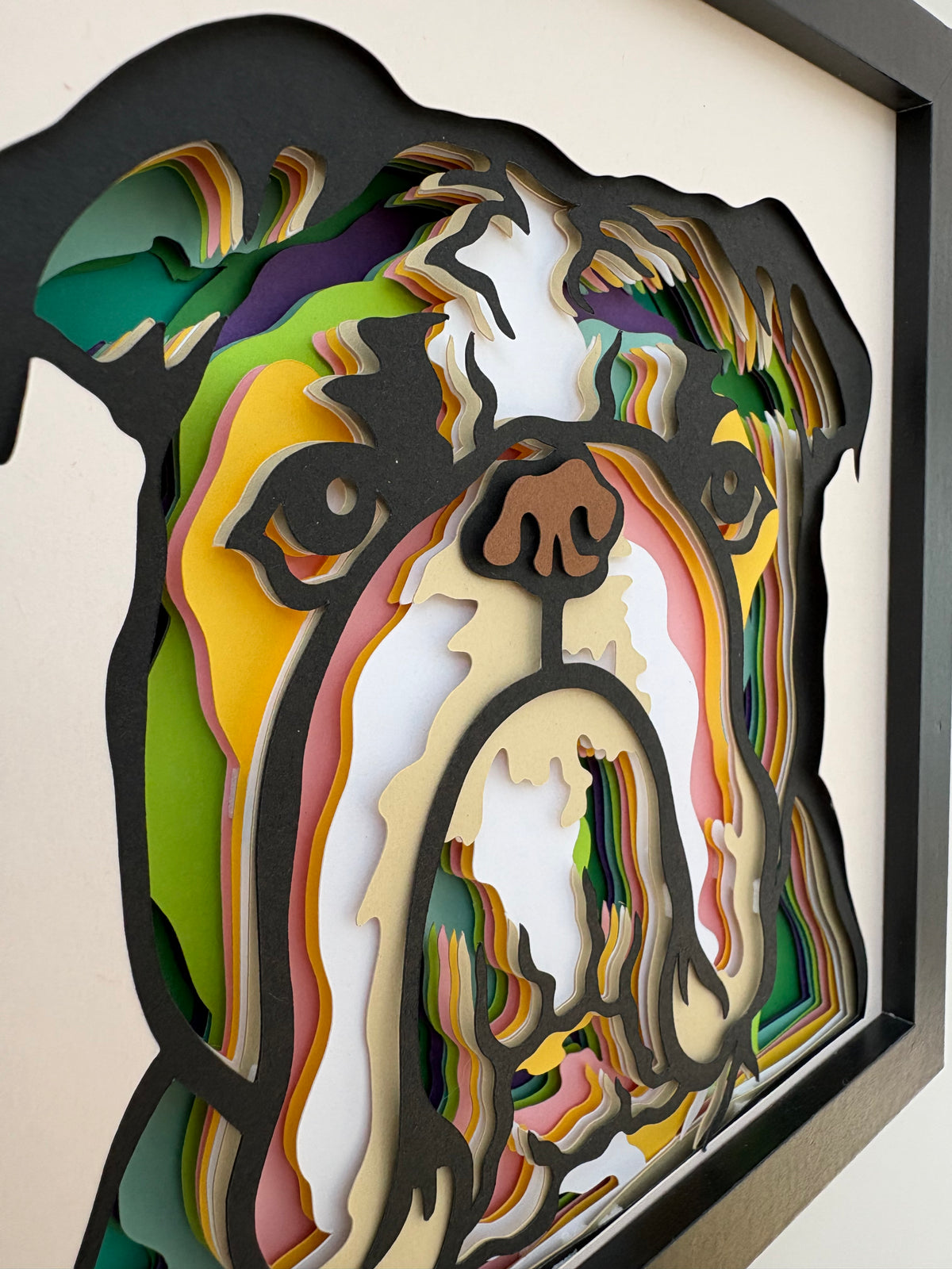 3D Bulldog Dog Artwork