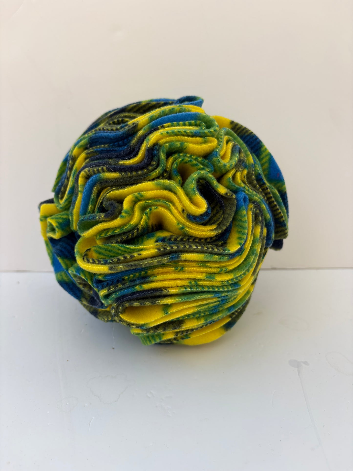 Dog Snuffle Ball 6” Blue, Green, yellow tartan