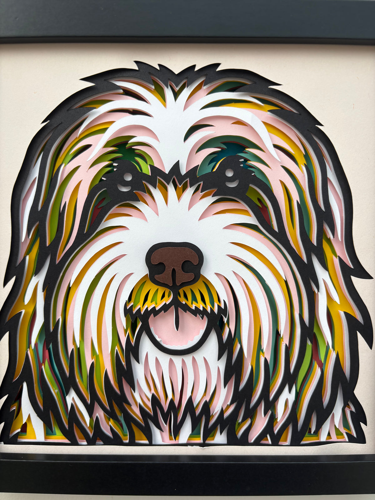 3D Bearded Collie Dog Artwork