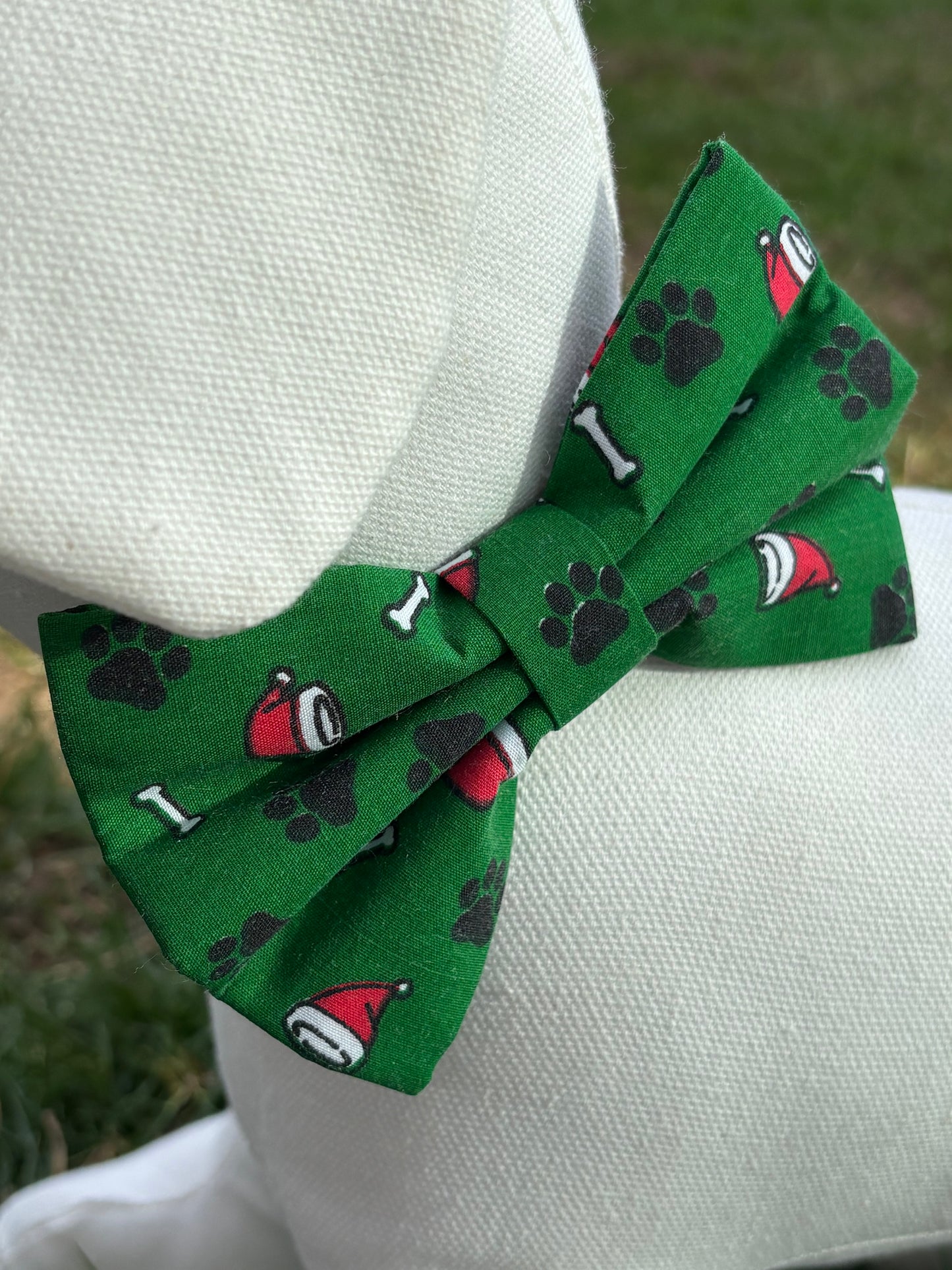 Green Christmas paw/santa hat