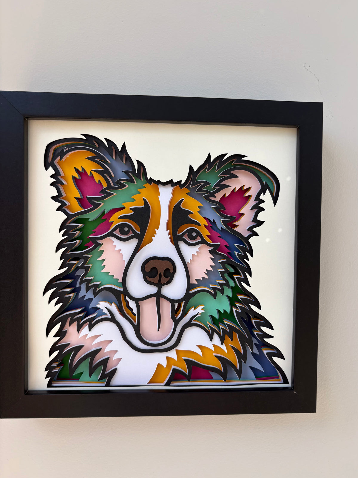 3D Border Collie Dog Artwork