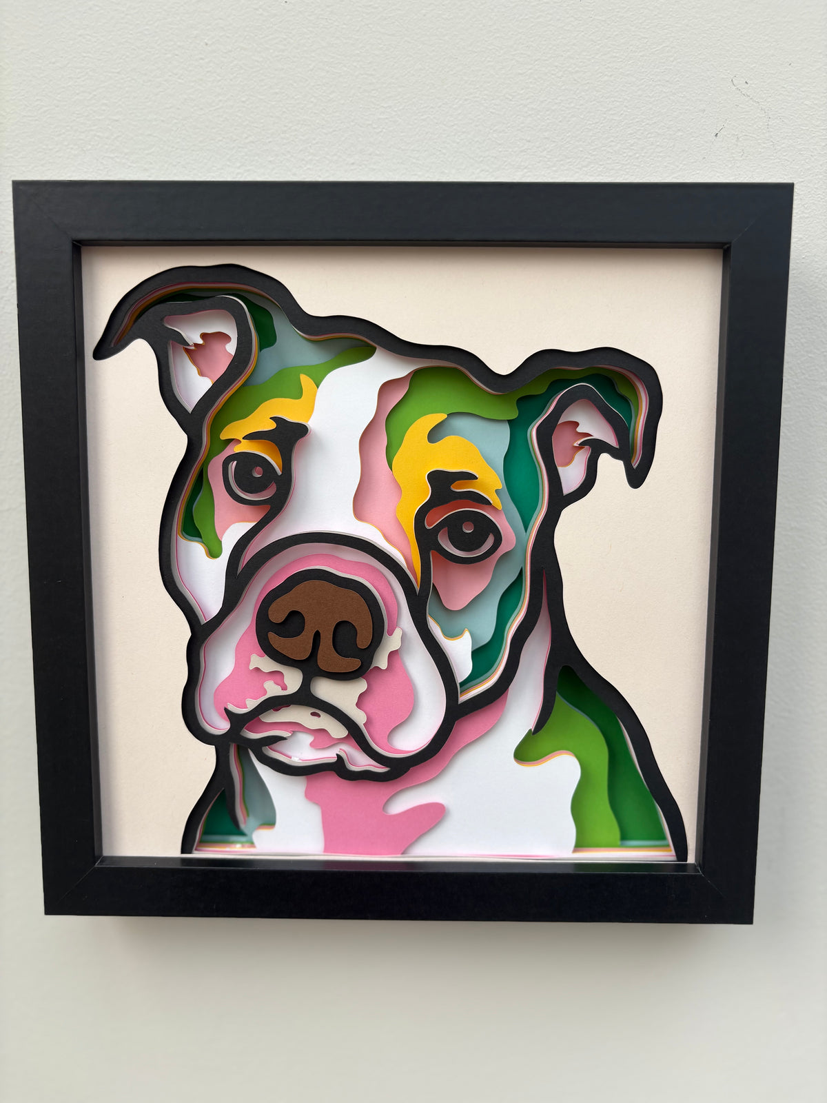 3D American Bulldog Dog Artwork