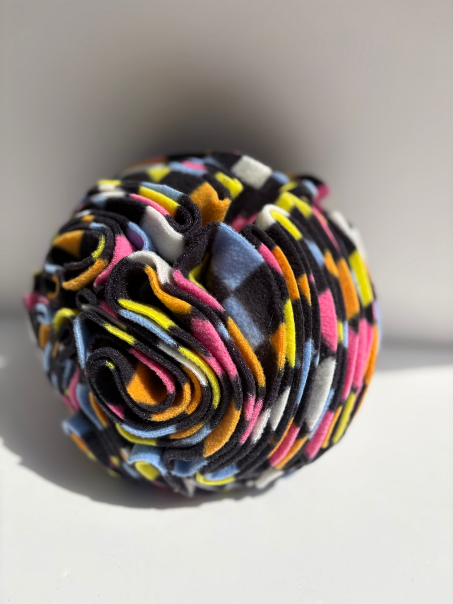 Dog Snuffle Ball 8” Coloured Squares