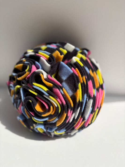 Dog Snuffle Ball 8” Coloured Squares