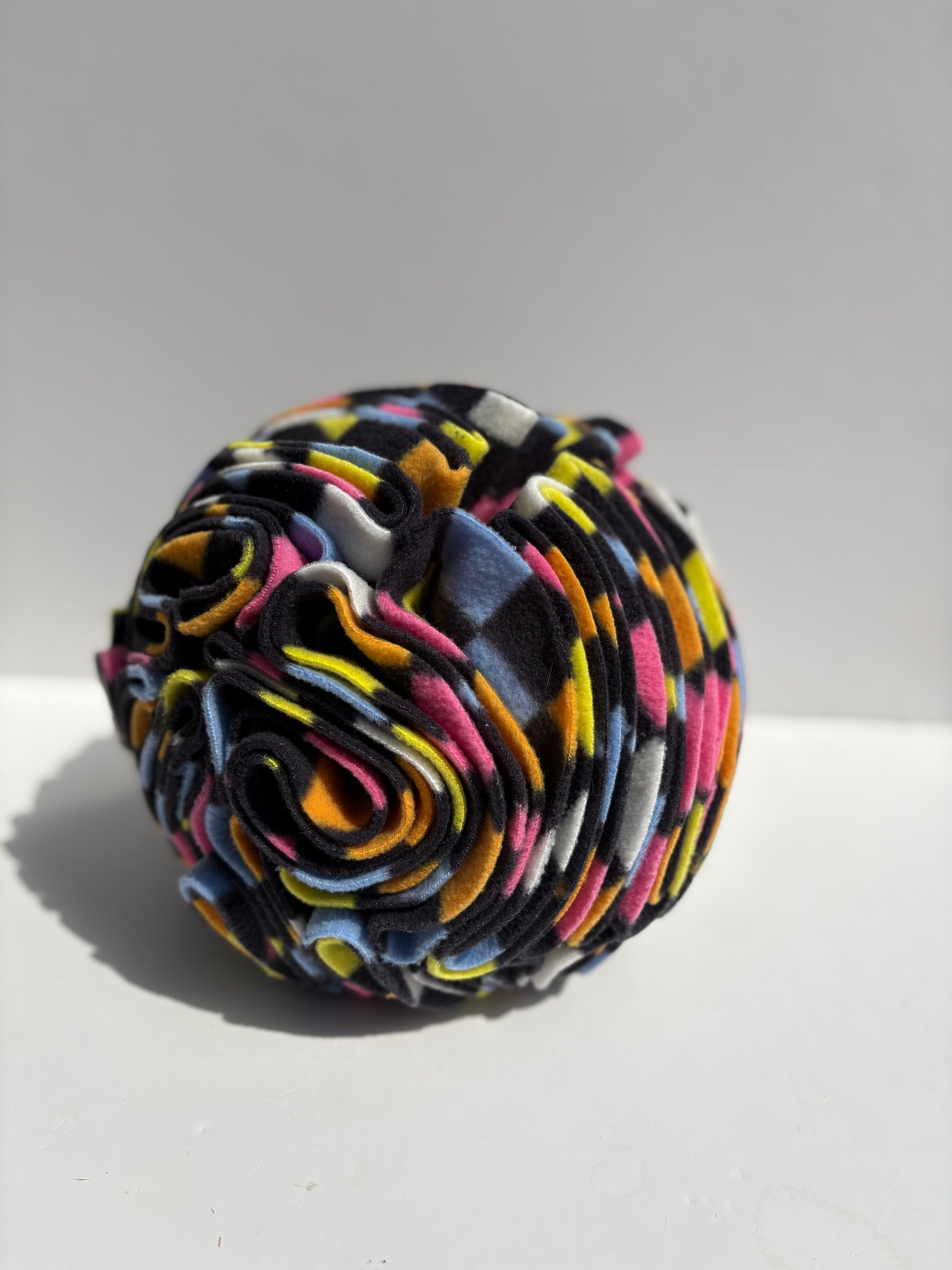 Dog Snuffle Ball 8” Coloured Squares
