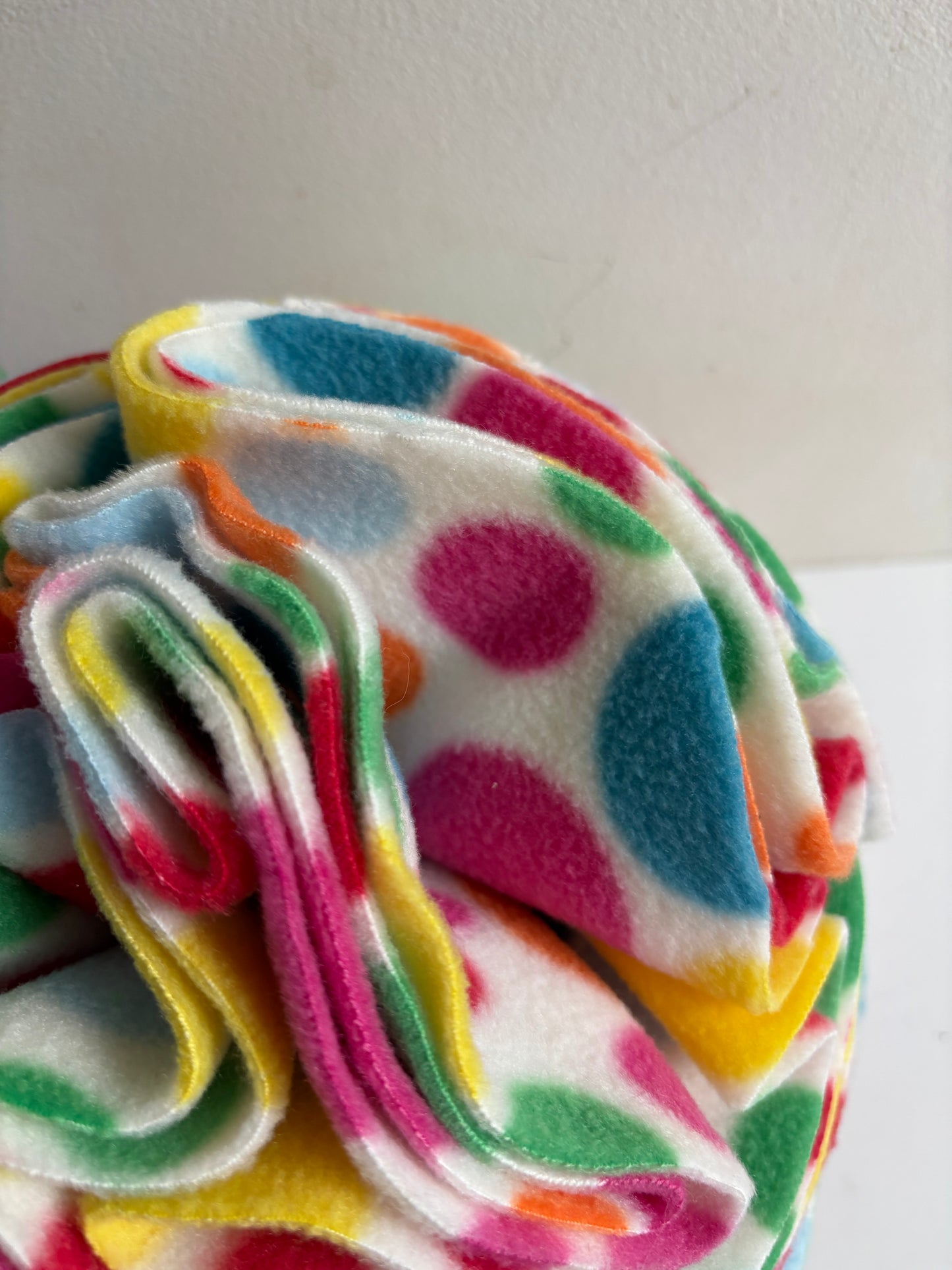 Dog Snuffle Ball 8” White with spots