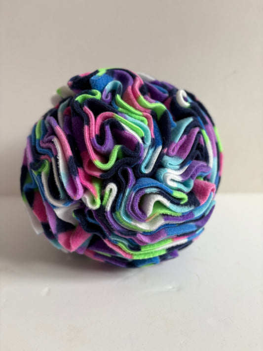 Dog Snuffle Ball 6” Purple Harlequin