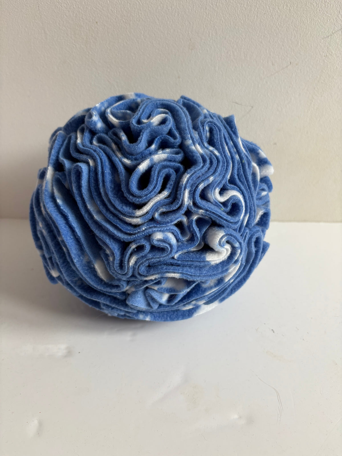 Dog Snuffle Ball 6” Blue with bone print