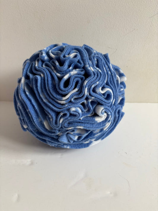 Dog Snuffle Ball 6” Blue with bone print