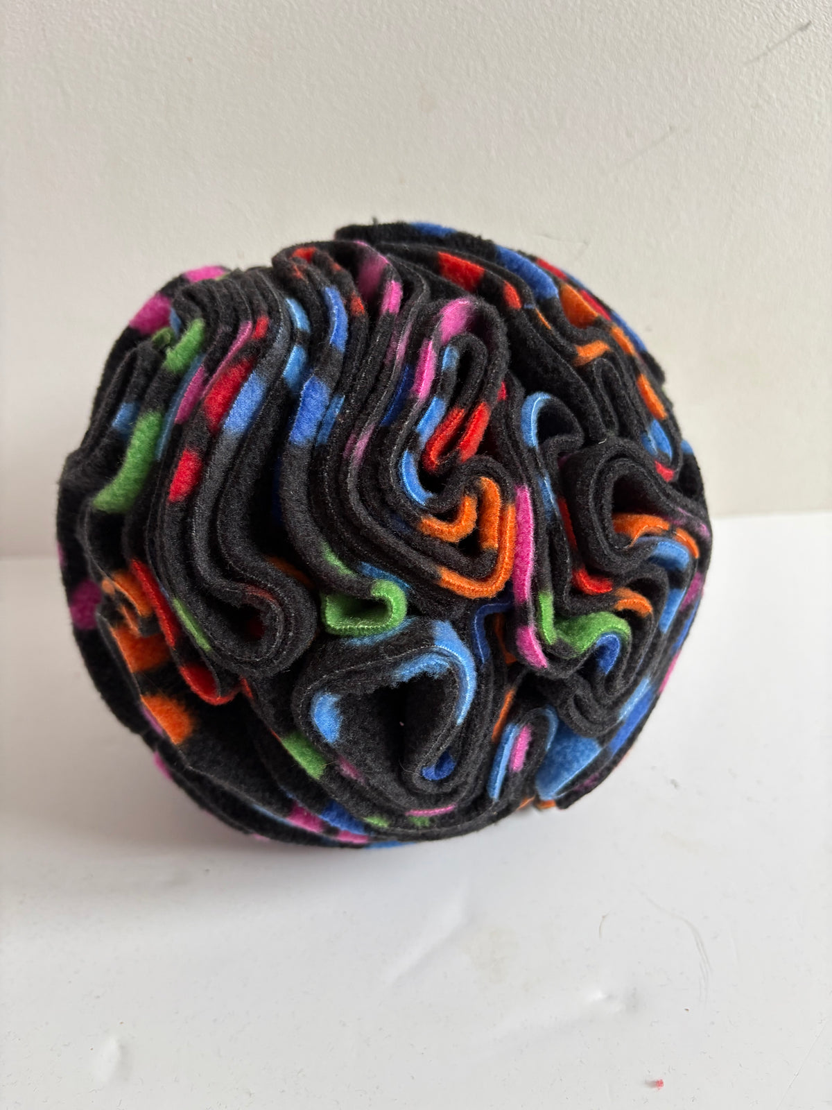 Dog Snuffle Ball 6” Black paw print