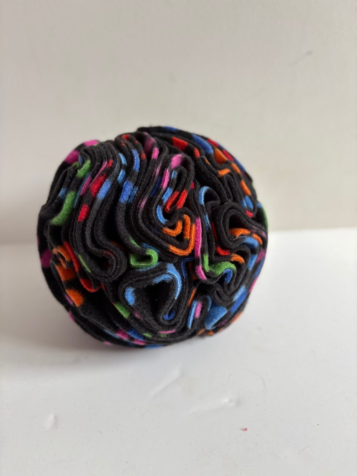Dog Snuffle Ball 6” Black paw print