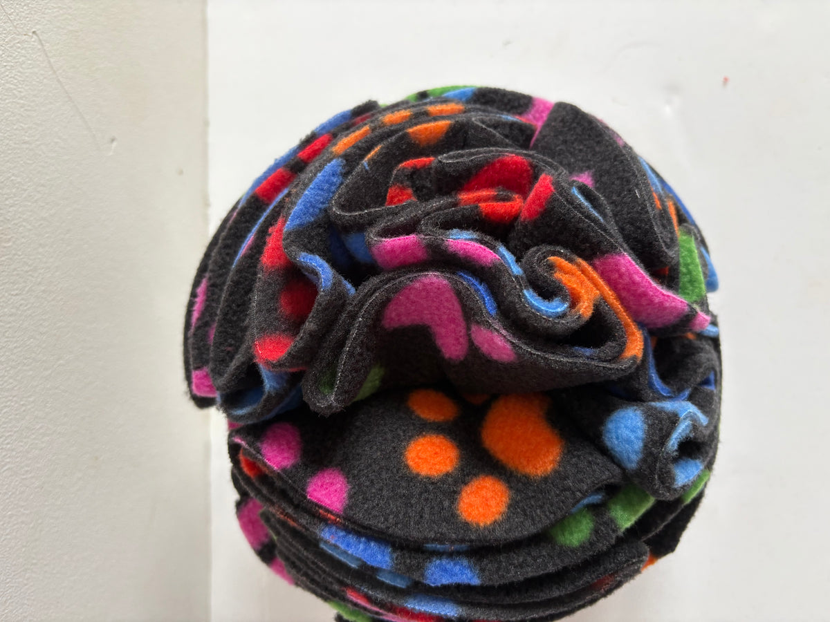 Dog Snuffle Ball 6” Black paw print