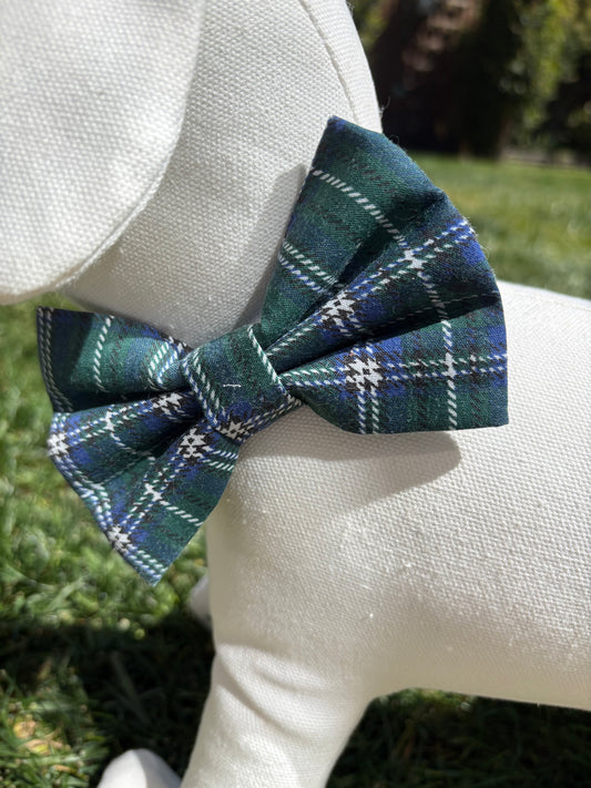 Green Tartan Bow