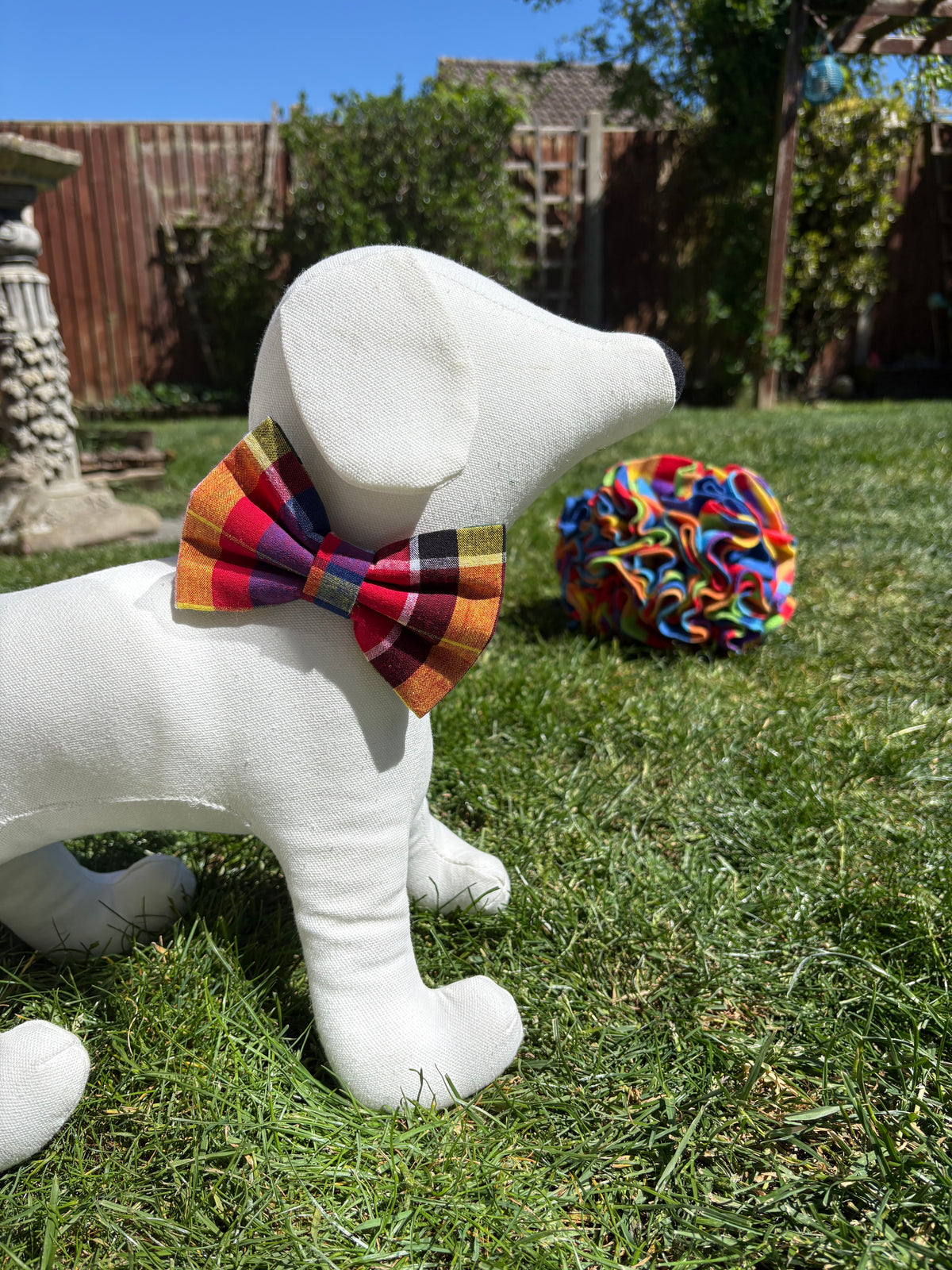 Multi Colour Tartan Bow