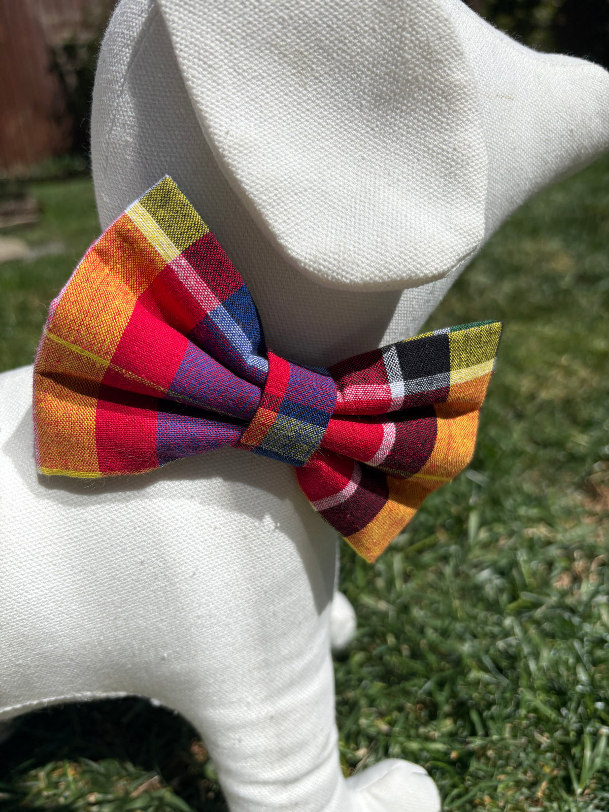 Multi Colour Tartan Bow