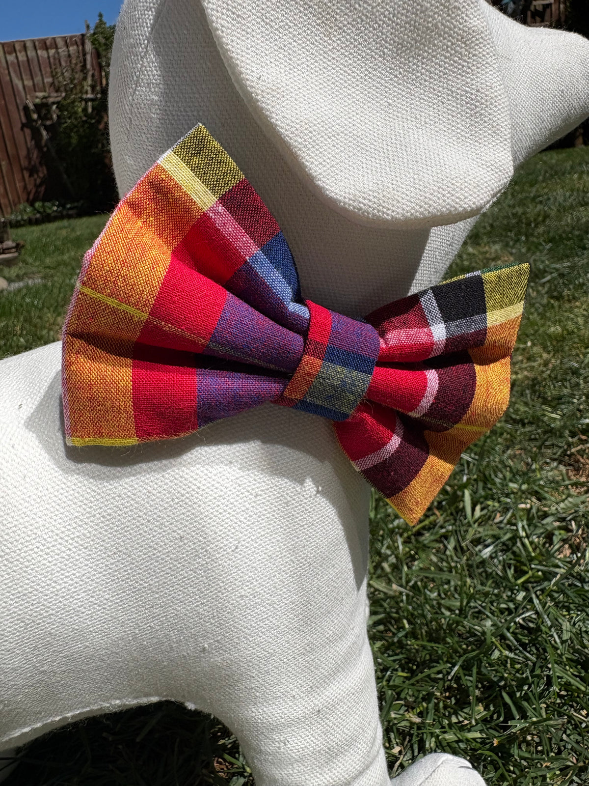 Multi Colour Tartan Bow